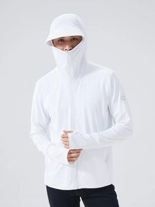 Summer Upf 50 UV Protection solaire Refère de peau Men Men Ultra-Light Sportswear HoodEd Outwear Men Windbreaker Vestes décontractées 240314