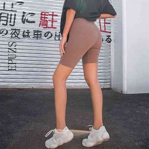 Zomer vintage hoge taille shorts vrouwen sexy fietser korte feminino katoen neon groen zwart joggingbroek 210521