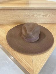 Été Vintage paille tissage femmes casquette Panama paille Fedora pour femmes vacances plage chapeaux de haute qualité BC 240314