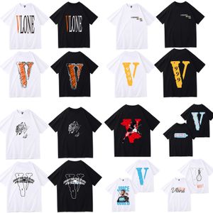 Zomer vlone Heren T-shirt Dames Designer T-shirt Modemerk Top Vrije tijd V-vormig overhemd voor heren Luxe kleding Straat Kleding T-shirt met korte mouwen