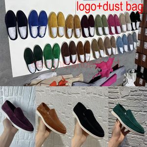 Zomerloopschoenen LP Platte Casual Mocassin Schoenen Voor Mannen Vrouwen Loro Pianoschoen Loafers Suède Causale Metalen Charmes Beanie Schoenen Comfortabele Zachte Platte Schoenen Plus Maat 46