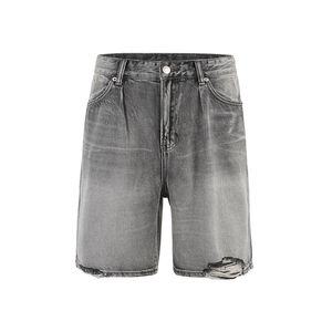 Pantalones cortos de mezclilla desgastados lavados de verano para hombres y mujeres pantalones cortos casuales de alta calidad