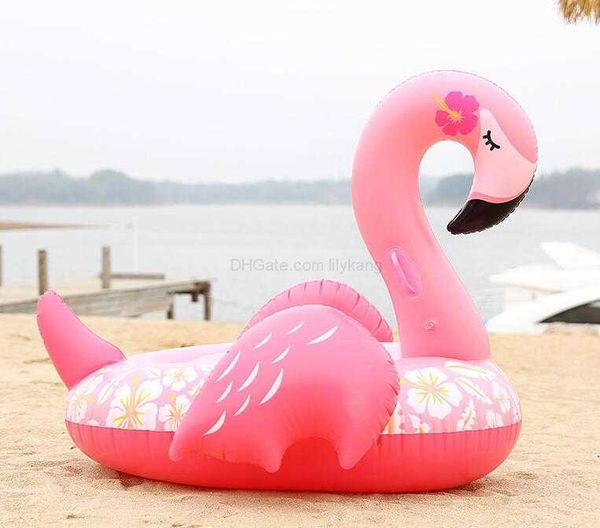 Sports nautiques d'été gonflable flamingo radeau matelas piscine flottante pvc siège anneau tubes gonflable eau animal bateau jouet chaise de plage