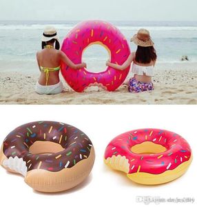 Zomer Water Speelgoed 36 inch Gigantische Donut Zwemmen Float Opblaasbare Zwemmen Ring Volwassen Zwembad Drijft 2 Colors3982719