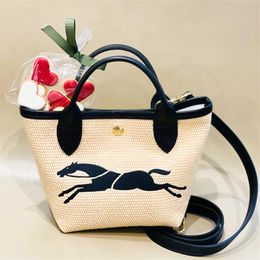 Panier de tissage d'été mini sac de plage de plage designer des femmes de luxe de luxe femme fourre