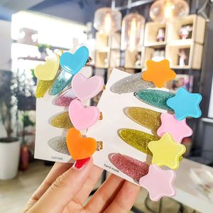 Été gros mélange couleur Styles coeur dessin animé assorti belle enfants filles femme épingle à cheveux Clips cheveux accessoires bijoux