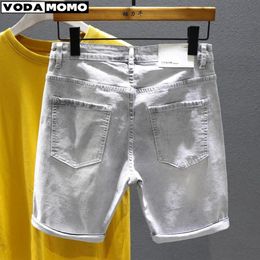 Été à jambe large ropa hombre jeans shorts skateboard mâle swag baggy hommes pantalon pantalones cortos hommes vêtements 240412
