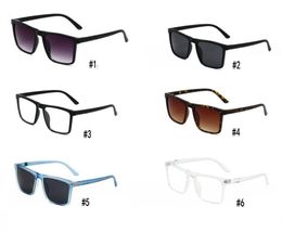 ÉTÉ femme FASHION verres à monture transparente Lunettes de soleil Revêtement réfléchissant Lunettes de soleil carrées dames Voyage en plein air modélisation SPORT drving lunettes de plage 6COLORS