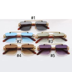 VERANO mujer HOMBRE deporte ciclismo gafas de sol conducción gafas de sol mujer Moda clásica gafas de acetato playa Gafas sin montura 5 colores MARCO DE METAL Gafas ornamentales