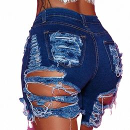 Été femme tendance déchiré denim shorts fi taille haute jeans shorts rue hipster shorts vêtements S-2XL 2020 nouveau k7OA #