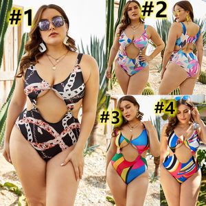 Zomer dames bikinis plus maat 3xl 4xl 5xl zwempakken sexy strand zwemkleding zwempak uit één stuk zwempak groter maat badpakken 4517