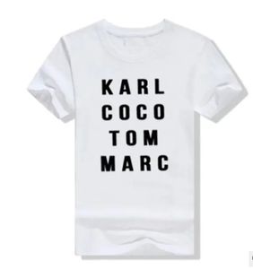 Zomer Women Black Coco Tom Marc American T Shirt Woman T -shirt Tops Street Hippie Punk Men Dames T -shirts