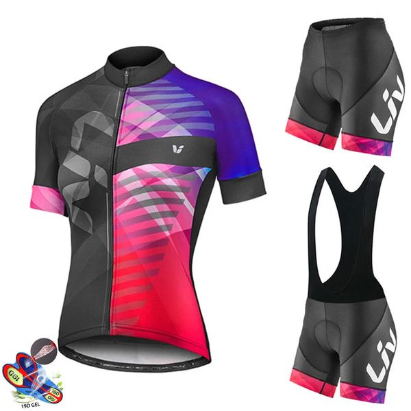 Summer Women Cycling Jerseys Set Liv Moutian Véciol Vêtements de vélo de course ROPA CICLISMO GIRLES 240506