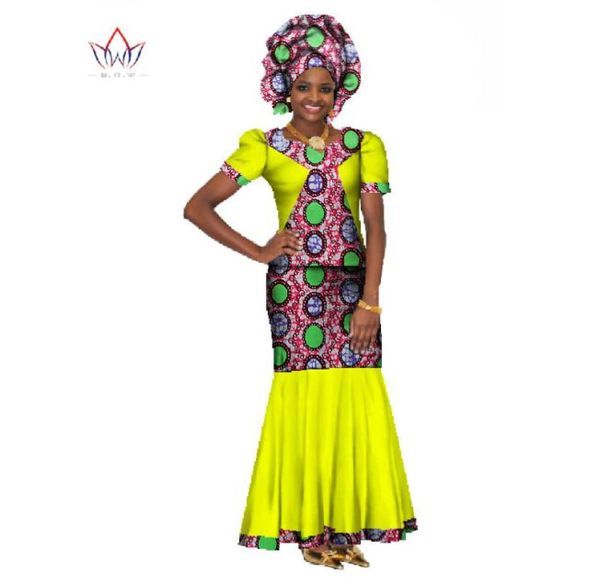 Vestido de mujeres de verano tradicional africano tradicional 2 piezas para mujeres ropa hechas hechas hechas faldas brw wy1477638655