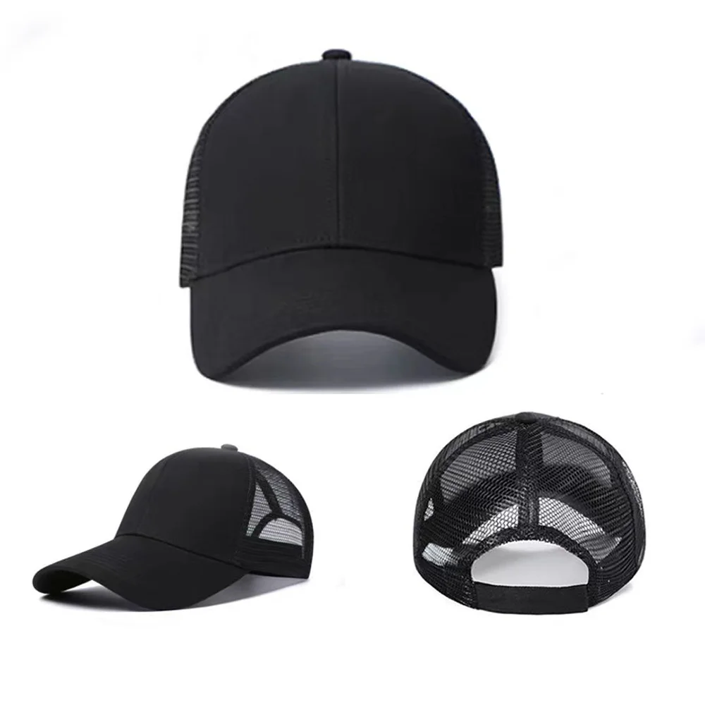Summer Women Men Text Letter Baseball Cap Black Snapback Short Brim Sunhat Outdoor Adjustable Hip Hop Baseball Fishing Sun Hats