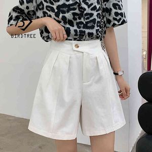 Summer Women's Casual Loose Korean Plain Suit Shorts Plus Taille All Match Élastique Taille Haute Jambe Large Mince Court B13902X 210416