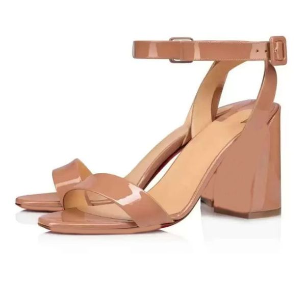 Sandales d'été en cuir verni pour femmes, à la mode, élégantes, pour mariée, mariage, talons hauts, noir, nu, sexy, fête, gladiateur, cool