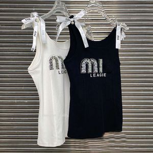 Zomer damesvest 3D borduurwerk designer t -shirt strand mouwloze tanktop mode y2k suspender kort t -shirt slank slanke bodem shirt