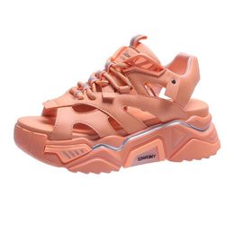 Sandalias de verano para mujer 2021, zapatos de suela Multicolor para mujer, zapatos informales de plataforma plana, sandalias cómodas de ocio para papá