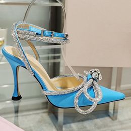 Chaussures féminines d'été Sequins de luxe Rhingestone Gladiator Designer Femmes Sandales Banquet de mariage Party High Heels 6cm 8cm 10cm