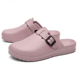 Été femmes pantoufles infirmière sabots accessoires chaussures médicales chaussures orthopédiques sabot diabétique EVA imperméable léger W220412