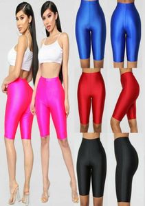 Zomer dames sport hoge taille elastische fietsen shorts gym biker actieve korte broek naadloze vaste fitness shorts2896759