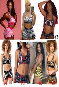 Zomer Vrouwen Badmode 2 Stuk Sets Badpak Tank Vest en Shorts Tweedelige Zwemmen SUit Beachwear Doek D420013915227