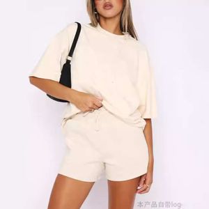 Summer Femmes survêtement Casual Designer Clothing Shorts set deux pièces pour White Womens Cotton Nouveau sweat à capuche à la mode Sports à manches courtes avec logo avec logo