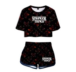 Summer Women039S Sets Stranger Things 3 3D Imprimé à manches courtes courte du top short Sweat Suit Women Tracksuits Two Piece Outfit6391887