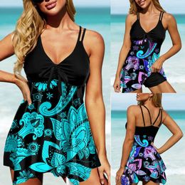 Summer Womens Bikini 2 pièces ensemble de maillots de bain réguliers Print Tabar à imprimé sexy