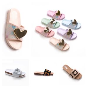 Zomer Dames Luxe Designer Schoenen Echt Leer Eén woord Strandslippers Vakantie Casual Platte Sandalen Slippers