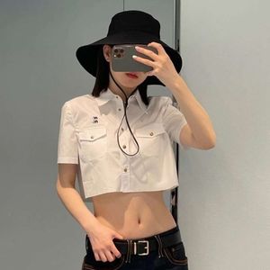 Summer Womens Shirt Designer Blouses High Wilaver Shirts Women Fashion Fashion Broidered Lettres Shirts à manches courtes Tops Asian Taille asiatique