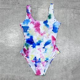 Simmes de maillot de bain pour femmes en train de maillot de bain coloré du Bikini de luxe Bikini sexy plage Sunshine One Piece Massuit de maillot
