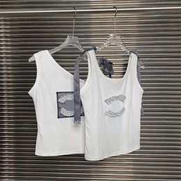 Viette pour femmes d'été 3D Designer de broderie T-shirt de plage gilets sans manche