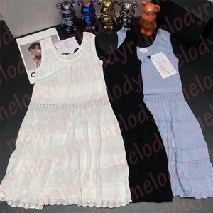 Summer Womens Vest Dress Designer sans manches A line Jupes Loose Casual Knitted Dress