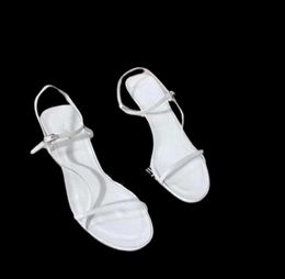 Été WoNEW convoitant sandales de créateurs femmes été sandales en cuir nu bretelles fines en cuir souple chaussures de bureau P8345526