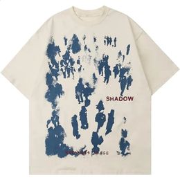 Été Y2k Hip Hop Gothique Coton Casual Top pour Femmes Vêtements Harajuku Street Apparel Super Grand Modèle Couple T-shirt 240315