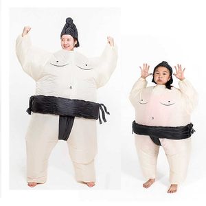 Sumo Opblaasbare Kostuum Voor Volwassen Kinderen Worstelen Cosplay Suits Airblown Outfits Halloween Party Fancy Dress Blow Up Novetly Toys Q0910