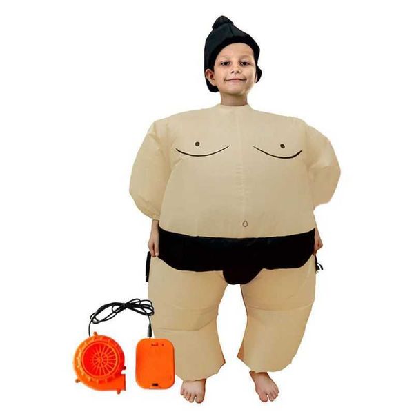 Costume de lutteur Sumo Costume gonflable Blow Up Outfit Cosplay Party Dress pour enfant et adulte Q0910