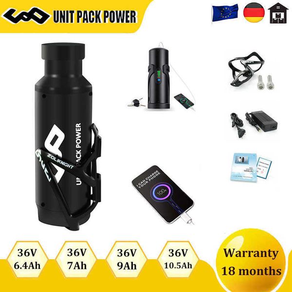 Sumsung Ebike Bottle Battery 36V 10.5AH Small Mini E-bike Bicicleta Baterías G30 Sanyo Cell con USB para 250W 500W Motor