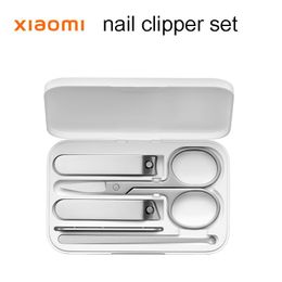 Soleil 5pcs Xiaomi Mijia Entre-ongles en acier inoxydable Set Trimmer Pedicure Care Clippers File d'étape File de ongles Professional Nails Manucure