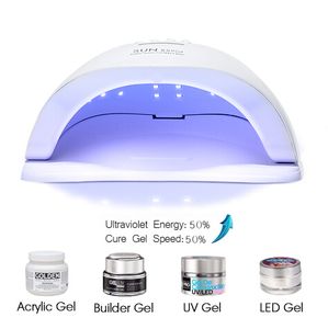 SUN 5X Plus Lámpara UV LED para secador de uñas 54W Lámpara de hielo para manicura Gel Lámpara de uñas Secado para barniz de gel
