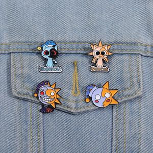 Broches de bonne nuit en émail soleil et lune, broches personnalisées Suncat et Mooncat, Badges à revers, bijoux amusants, cadeau pour enfants amis