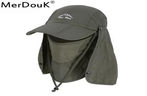 Sun Caps Flap Hats UV 360 Solar Protection UPF 50 Verwijderbare opvouwbare nekface Flap Cover Caps For Man Women Baseball Y190520047306170