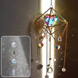 Zon Catchers Crystal Pendant Light Catcher Rainbow Chaser Hanging Wind Chimes Home Garden Decoratie 220721