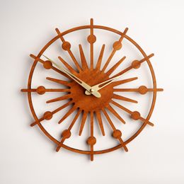 Reloj de pared de sol, reloj de pared moderno, reloj de pared minimalista, reloj de pared de madera moderno, reloj de pared único, reloj hecho a mano, relojes de pared circulares