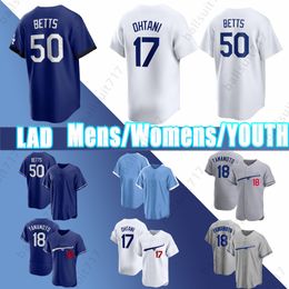 2024 Maillot personnalisé 50 Mookie Betts 17 Shohei Ohtani 18 Yoshinobu Yamamoto Freddie Freeman Baseball Dodgers Clayton Kershaw James Outman Urias Hernandez Buehler