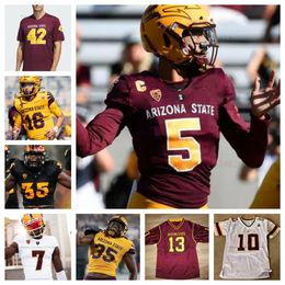 Sun Devils Football Football Jersey NCAA College Mens Women Youth Youth Tous cousé 10 Ed Woods Cam Skattebo Trenton Bourguet Jaden Rashada Jacob Conover Josiah Cox