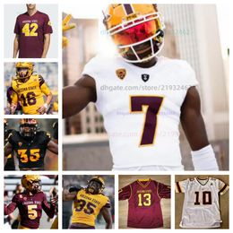 Sun Devils Football Football Jersey NCAA College Mens Women Youth Youth Tous Cousted Carston Kieffer 10 Ed Woods Cam Skattebo Caleb McCullough Keoneze Bradley