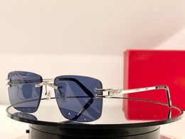 Gafas de sol Gafas de sol de diseñador CT0035RS Patillas clásicas sin marco con hebilla de herradura Impresión láser profunda Lentes HD 3.0 Versión alta Estuche original SAZE 56 18 140